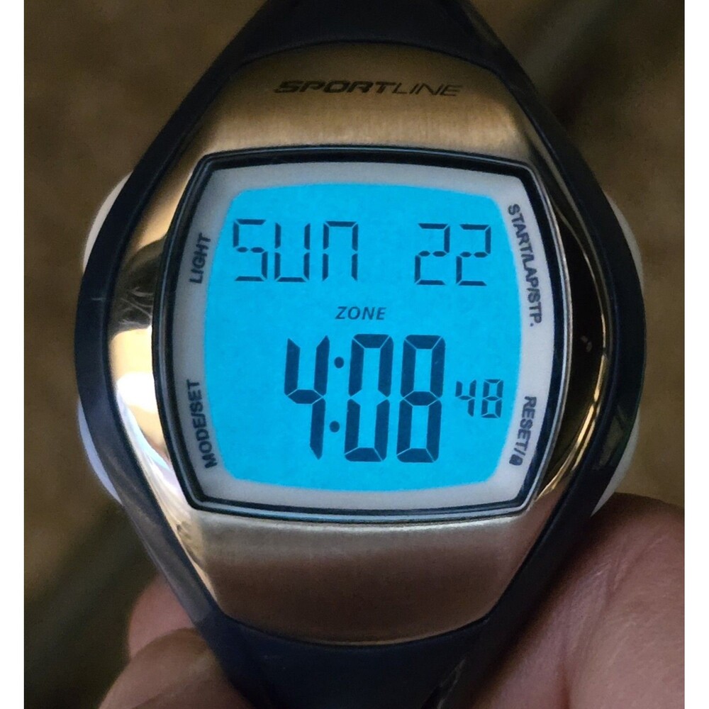Women's Sportline Duo Oval Blue Dial Heart Rate Monitor Digital Watch 03 - Picture 5 of 8